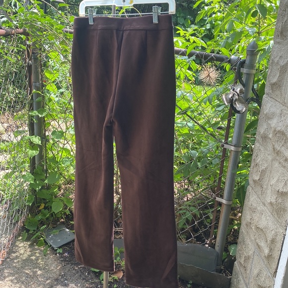 Mark New York Andrew Marc Chocolate Brown Suede Dress Pants Size S - Picture 4 of 7